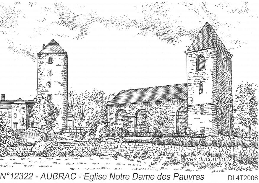 N 12322 - ST CHELY D AUBRAC - église nd des pauvres à aubrac